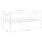 vidaXL Schlafsofa Bettgestell Weiß Metall 90x200 cm vidaXL Schlafsofa Bettgestell Weiß Metall 90x200 cm