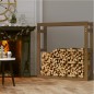 vidaXL Kaminholzregal Honigbraun 100x25x100 cm Massivholz Kiefer vidaXL Kaminholzregal Honigbraun 100x25x100 cm Massivholz Kiefer