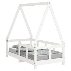 vidaXL Kinderbett Weiß 70x140 cm Massivholz Kiefer