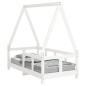vidaXL Kinderbett Weiß 70x140 cm Massivholz Kiefer vidaXL Kinderbett Weiß 70x140 cm Massivholz Kiefer