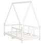vidaXL Kinderbett Weiß 70x140 cm Massivholz Kiefer vidaXL Kinderbett Weiß 70x140 cm Massivholz Kiefer