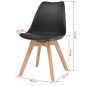 Esszimmerstühle 6 Stk. Schwarz Kunststoff Esszimmerstühle 6 Stk. Schwarz Kunststoff
