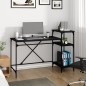 vidaXL Schreibtisch mit Regal Schwarz 135x50x90 cm Holzwerkstoff Eisen vidaXL Schreibtisch mit Regal Schwarz 135x50x90 cm Holzwerkstoff Eisen