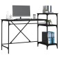 vidaXL Schreibtisch mit Regal Schwarz 135x50x90 cm Holzwerkstoff Eisen vidaXL Schreibtisch mit Regal Schwarz 135x50x90 cm Holzwerkstoff Eisen
