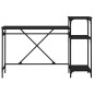 vidaXL Schreibtisch mit Regal Schwarz 135x50x90 cm Holzwerkstoff Eisen vidaXL Schreibtisch mit Regal Schwarz 135x50x90 cm Holzwerkstoff Eisen