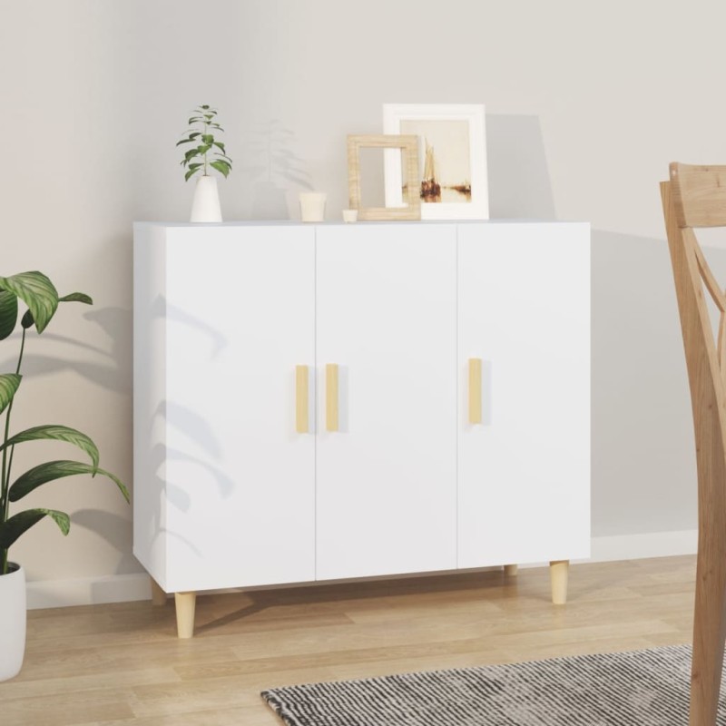 vidaXL Sideboard Weiß 90x34x80 cm Holzwerkstoff vidaXL Sideboard Weiß 90x34x80 cm Holzwerkstoff