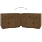 vidaXL Sideboard Honigbraun 100x40x75 cm Massivholz Kiefer vidaXL Sideboard Honigbraun 100x40x75 cm Massivholz Kiefer