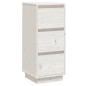 vidaXL Sideboard Weiß 32x34x75 cm Massivholz Kiefer vidaXL Sideboard Weiß 32x34x75 cm Massivholz Kiefer