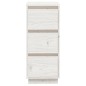 vidaXL Sideboard Weiß 32x34x75 cm Massivholz Kiefer vidaXL Sideboard Weiß 32x34x75 cm Massivholz Kiefer