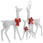 vidaXL Rentierfamilie Weihnachtsdekoration Weiß und Silber 201 LEDs vidaXL Rentierfamilie Weihnachtsdekoration Weiß und Silber 201 LEDs