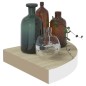vidaXL Eck-Wandregal 2 Stk. Eiche und Weiß 25x25x3,8 cm MDF vidaXL Eck-Wandregal 2 Stk. Eiche und Weiß 25x25x3,8 cm MDF