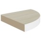vidaXL Eck-Wandregal 2 Stk. Eiche und Weiß 25x25x3,8 cm MDF vidaXL Eck-Wandregal 2 Stk. Eiche und Weiß 25x25x3,8 cm MDF