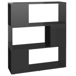 vidaXL Bücherregal Raumteiler Hochglanz-Grau 80x24x94 cm Holzwerkstoff