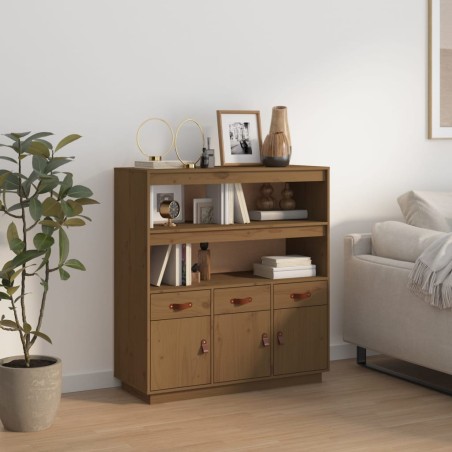 vidaXL Highboard Honigbraun 100x40x108,5 cm Massivholz Kiefer