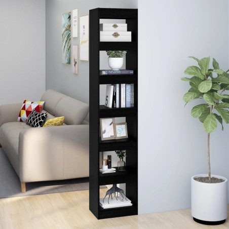 vidaXL Bücherregal/Raumteiler Schwarz 40x30x198 cm