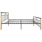 vidaXL Bettgestell Metall und Massivholz Eiche 180x200 cm vidaXL Bettgestell Metall und Massivholz Eiche 180x200 cm