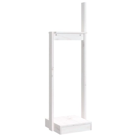 vidaXL Kaminholzhalter Weiß 33,5x30x110 cm Massivholz Kiefer