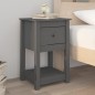 vidaXL Nachttisch Grau 40x35x61,5 cm Massivholz Kiefer vidaXL Nachttisch Grau 40x35x61,5 cm Massivholz Kiefer