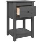 vidaXL Nachttisch Grau 40x35x61,5 cm Massivholz Kiefer vidaXL Nachttisch Grau 40x35x61,5 cm Massivholz Kiefer