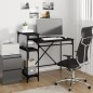 vidaXL Schreibtisch mit Regal Schwarz 105x50x90cm Holzwerkstoff Eisen vidaXL Schreibtisch mit Regal Schwarz 105x50x90cm Holzwerkstoff Eisen