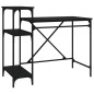 vidaXL Schreibtisch mit Regal Schwarz 105x50x90cm Holzwerkstoff Eisen vidaXL Schreibtisch mit Regal Schwarz 105x50x90cm Holzwerkstoff Eisen