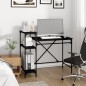 vidaXL Schreibtisch mit Regal Schwarz 105x50x90cm Holzwerkstoff Eisen vidaXL Schreibtisch mit Regal Schwarz 105x50x90cm Holzwerkstoff Eisen