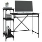 vidaXL Schreibtisch mit Regal Schwarz 105x50x90cm Holzwerkstoff Eisen vidaXL Schreibtisch mit Regal Schwarz 105x50x90cm Holzwerkstoff Eisen