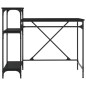 vidaXL Schreibtisch mit Regal Schwarz 105x50x90cm Holzwerkstoff Eisen vidaXL Schreibtisch mit Regal Schwarz 105x50x90cm Holzwerkstoff Eisen