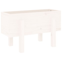 vidaXL Pflanzkübel Weiß 62x30x38 cm Massivholz Kiefer