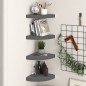 vidaXL Eck-Schweberegale 4 Stk. Hochglanz-Grau 25x25x3,8 cm MDF vidaXL Eck-Schweberegale 4 Stk. Hochglanz-Grau 25x25x3,8 cm MDF
