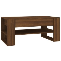 vidaXL Couchtisch Braun Eiche 102x55x45 cm Holzwerkstoff