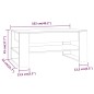 vidaXL Couchtisch Braun Eiche 102x55x45 cm Holzwerkstoff vidaXL Couchtisch Braun Eiche 102x55x45 cm Holzwerkstoff