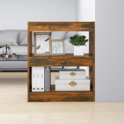 vidaXL Bücherregal/Raumteiler Räuchereiche 60x30x72 cm