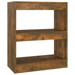 vidaXL Bücherregal/Raumteiler Räuchereiche 60x30x72 cm