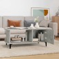 vidaXL Couchtisch Betongrau 90x50x40 cm Holzwerkstoff vidaXL Couchtisch Betongrau 90x50x40 cm Holzwerkstoff