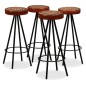 vidaXL 5-tlg. Bar-Set Altholz Massiv, Echtleder und Canvas vidaXL 5-tlg. Bar-Set Altholz Massiv, Echtleder und Canvas