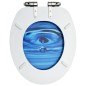 vidaXL Toilettensitz Soft-Close-Deckel MDF Blau Wassertropfen-Design vidaXL Toilettensitz Soft-Close-Deckel MDF Blau Wassertropfen-Design