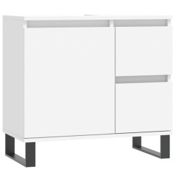 vidaXL Badschrank Weiß 65x33x60 cm Holzwerkstoff