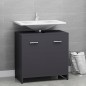 vidaXL Badezimmerschrank Grau 60x33x61 cm Holzwerkstoff vidaXL Badezimmerschrank Grau 60x33x61 cm Holzwerkstoff