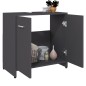 vidaXL Badezimmerschrank Grau 60x33x61 cm Holzwerkstoff vidaXL Badezimmerschrank Grau 60x33x61 cm Holzwerkstoff