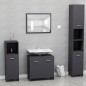 vidaXL Badezimmerschrank Grau 60x33x61 cm Holzwerkstoff vidaXL Badezimmerschrank Grau 60x33x61 cm Holzwerkstoff