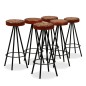 Bar-Set 7-tlg. Akazie Massivholz, Echtleder und Canvas Bar-Set 7-tlg. Akazie Massivholz, Echtleder und Canvas
