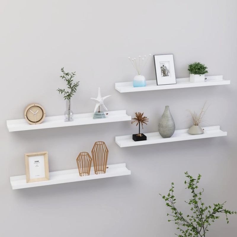 vidaXL Wandregale 4 Stk. Weiß 60x9x3 cm vidaXL Wandregale 4 Stk. Weiß 60x9x3 cm