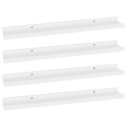 vidaXL Wandregale 4 Stk. Weiß 60x9x3 cm