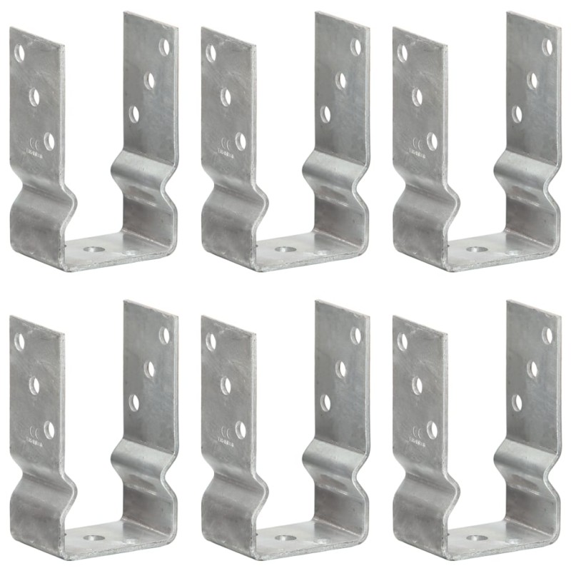 vidaXL Pfostenträger 6 Stk. Silbern 8×6×15 cm Verzinkter Stahl vidaXL Pfostenträger 6 Stk. Silbern 8×6×15 cm Verzinkter Stahl