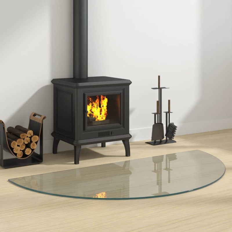 vidaXL Funkenschutzplatte Glas Halbrund 1200x600 mm vidaXL Funkenschutzplatte Glas Halbrund 1200x600 mm