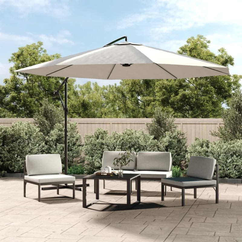 vidaXL Freiarm-Sonnenschirm 3,5 m Sandweiß vidaXL Freiarm-Sonnenschirm 3,5 m Sandweiß