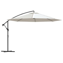 vidaXL Freiarm-Sonnenschirm 3,5 m Sandweiß