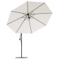 vidaXL Freiarm-Sonnenschirm 3,5 m Sandweiß vidaXL Freiarm-Sonnenschirm 3,5 m Sandweiß