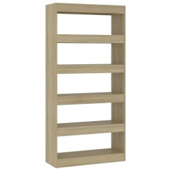 vidaXL Bücherregal/Raumteiler Sonoma-Eiche 80x30x166 cm Holzwerkstoff